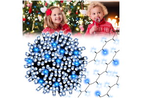 Led-kerstverlichting koud wit - 1000 LED's - 68 m - Blauwe flits
