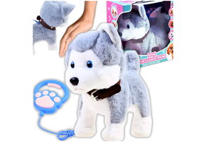 Interactieve knuffelhond - Husky - Aangelijnd