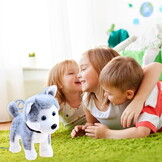 Interactieve knuffelhond - Husky - Aangelijnd