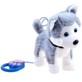 Interactieve knuffelhond - Husky - Aangelijnd