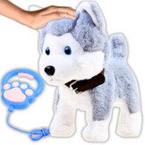Interactieve knuffelhond - Husky - Aangelijnd