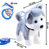 Interactieve knuffelhond - Husky - Aangelijnd