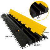 Kabelbrug 2-kanaals - 100x25cm - 3 st - 7000 kg