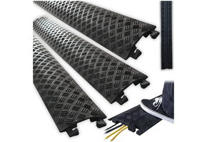 Kabelbrug - 100x13x1cm - 3 stuks - zwart - 2000 kg