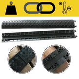 Kabelbrug - 100x13x1cm - 3 stuks - zwart - 2000 kg