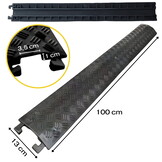 Kabelbrug - 100x13x1cm - 3 stuks - zwart - 2000 kg