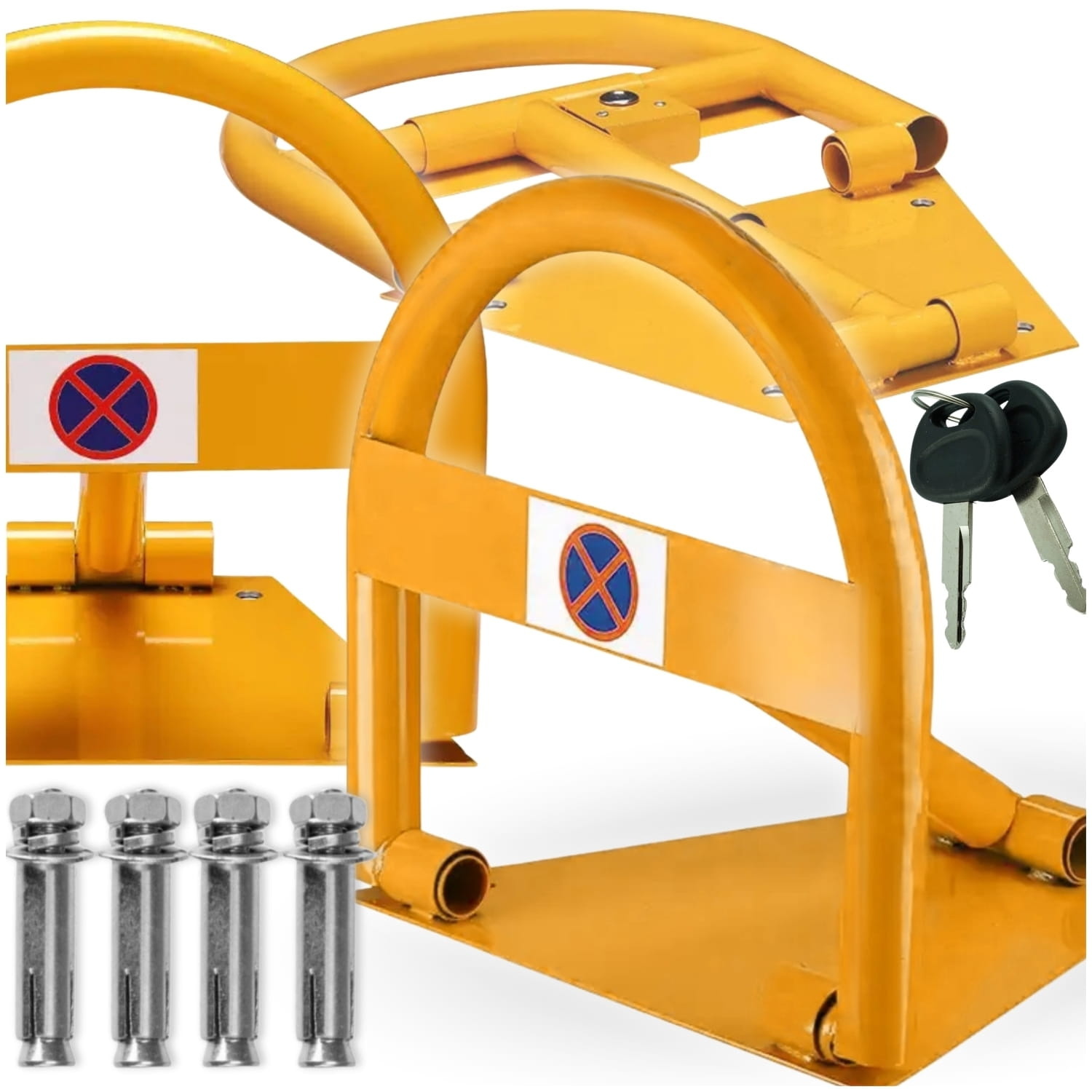 Parkeerbeugel 41 cm - Opvouwbaar - geel