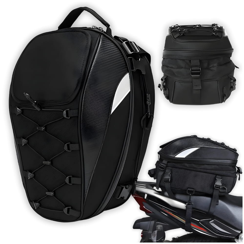 Motorrugzak - Gevoerd - oxford - Compact - zwart