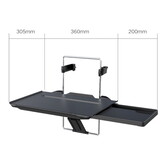Autostoel bureau - Laptoptafel auto - zwart