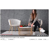 Fluwelen cocktailstoel zwart - Gestoffeerd - Geweven - Spaans - 62x54x79cm