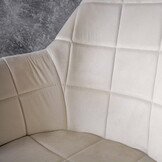 Fluwelen eetkamerstoel wit - fluweel - gestoffeerd - 100x45x55 cm