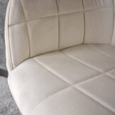 Fluwelen eetkamerstoel wit - fluweel - gestoffeerd - 100x45x55 cm