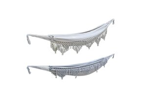Hangmat met franjes - Draagvermogen 150 kg - 200x150x320 cm