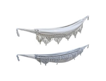 Hangmat met franjes - Draagvermogen 150 kg - 200x150x320 cm