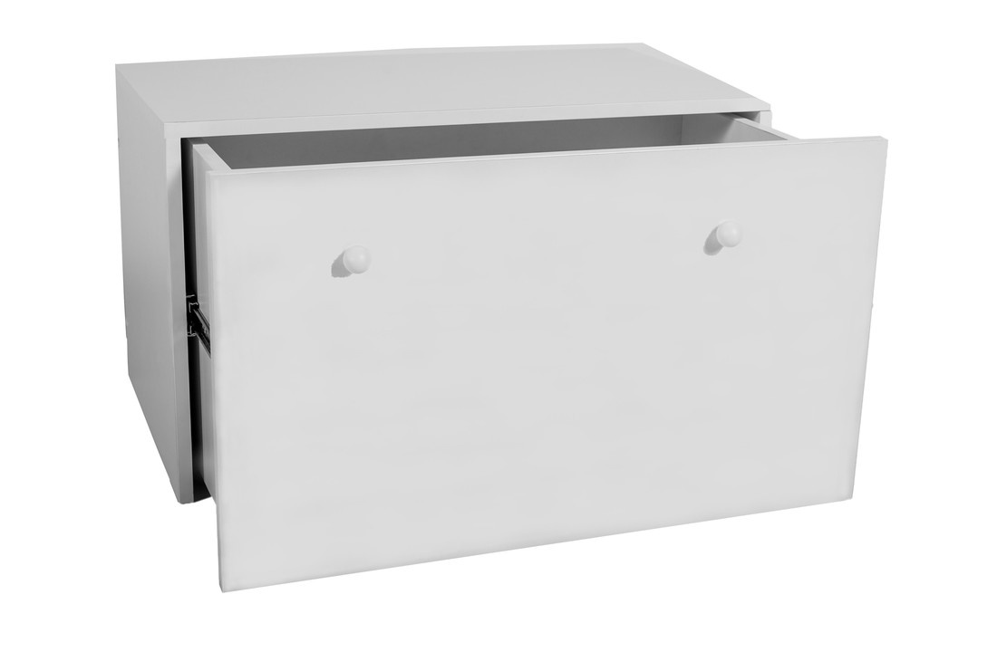 Speelgoedkist wit - opbergbox speelgoed - 71x42x42 cm - uitschuif lade
