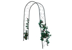 Rozenboog - zwart - metaal - 110x39x230cm