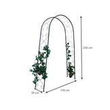 Rozenboog - zwart - metaal - 110x39x230cm