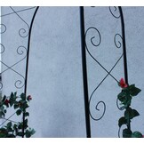 Rozenboog - zwart - metaal - 110x39x230cm