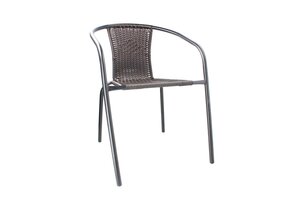 Tuinstoel - donkerbruin technorattan - 53x60x73 cm