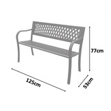 Tuinbank - 125x53x77 cm - zwart