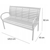 Tuinbank donkerbruin - 125x60x80cm