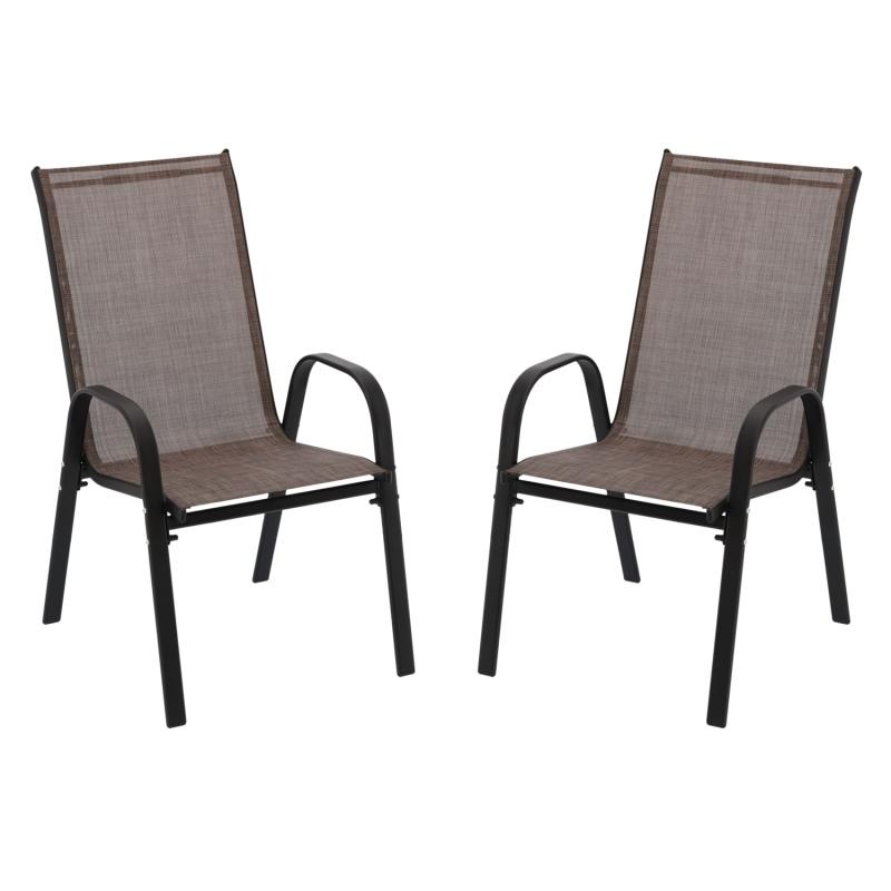 Tuinstoelen set bruin - 54x72x96 cm