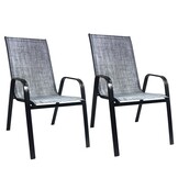 Tuinstoelen set grijs - 55x62x96cm