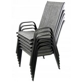 Tuinstoelen set grijs - 55x62x96cm