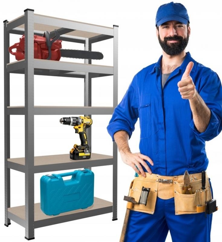 Metalen stellingkast - 220x90x40 cm - Draagvermogen: 175 kg