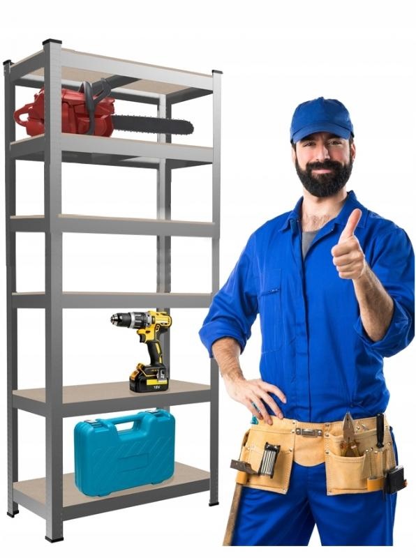 Metalen stellingkast - 6-niveaus - 220x90x40cm - Draagvermogen: 175 kg