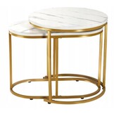 Salontafel set - Rond - Ovaal - marmer stijl