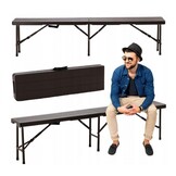 Inklapbare picknickbank - Bruin - 180x25x43cm