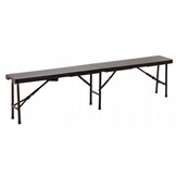 Inklapbare picknickbank - Bruin - 180x25x43cm