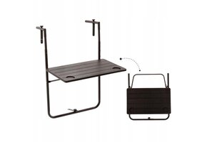 Inklapbare balkontafel - Bruin - 60x64x73 cm