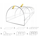 Tunnelkas 6x3 meter - Frame van 4 segmenten