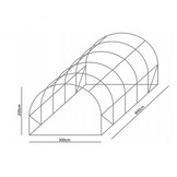Tunnelkasframe - 8x3x2m - 5 segmenten