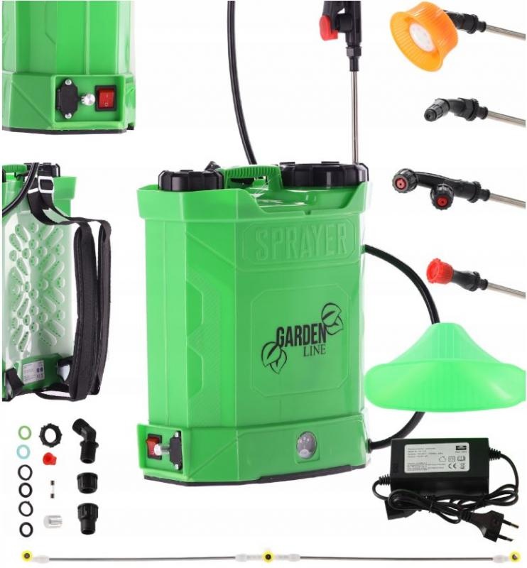 Rugspuit met accu 10 liter - Zwart - Kunststof - 40x20x50cm