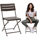 Inklapbare tuinstoel bruin - 55x46x81 cm