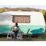 Inklapbare tuinstoel bruin - 55x46x81 cm