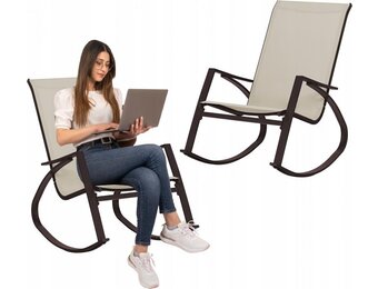 Tuinschommelstoel - Bruin - 60x104x95 cm