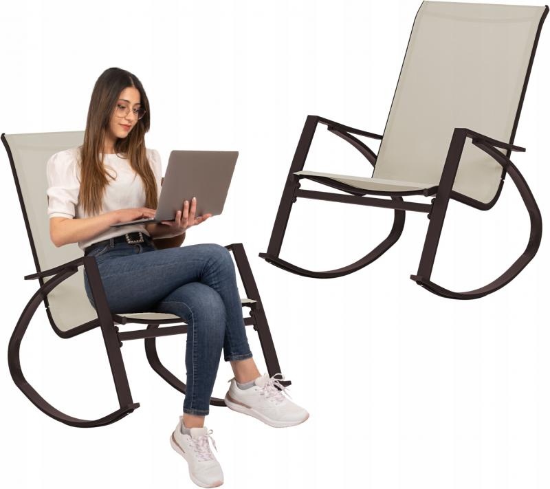 Tuinschommelstoel - Bruin - 60x104x95 cm