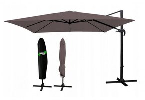 Zweefparasol 3x3 meter - Kakikleur - Met hoes