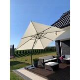 Zweefparasol 3x3 meter - Kakikleur - Met hoes