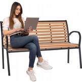 Tuinbank - bruin - 125x60x80 cm