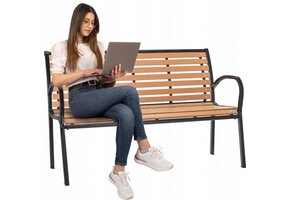 Tuinbank - bruin - 125x60x80 cm