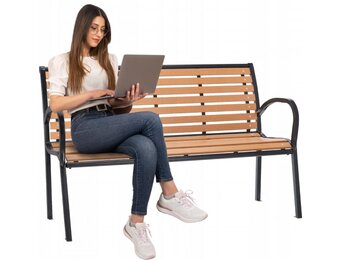 Tuinbank - bruin - 125x60x80 cm