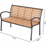 Tuinbank - bruin - 125x60x80 cm