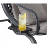 Tuinschommelbank - Grijs - Ligfunctie - 210x120x170cm