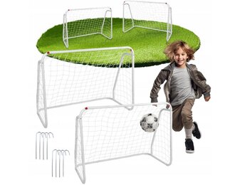 Voetbaldoeltjes - zwart - 124x96x61cm