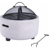 Vuurschaal met deksel - Zwart - Metaal - 43x43x38,5cm